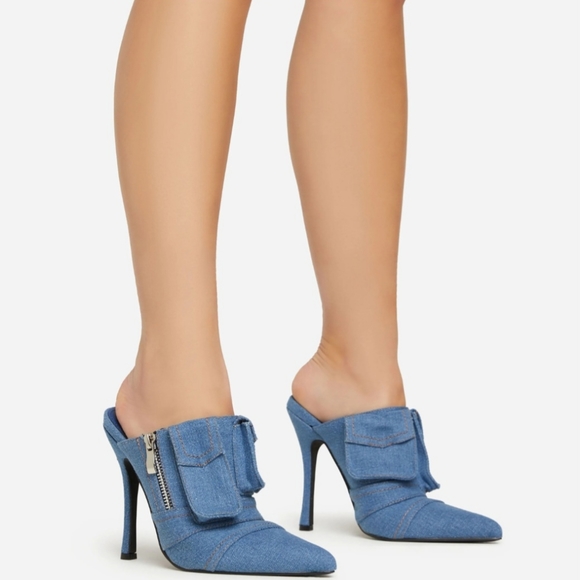 Denim mule heels - Picture 3 of 3